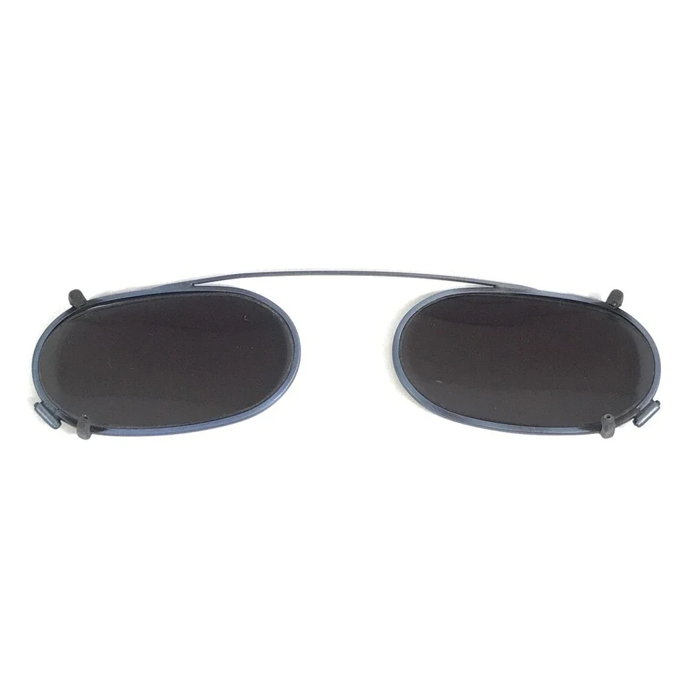 Vintage I.a. Eyeworks Clip On Sunglasses for NOMO Matte Blue Frames Gray Lenses